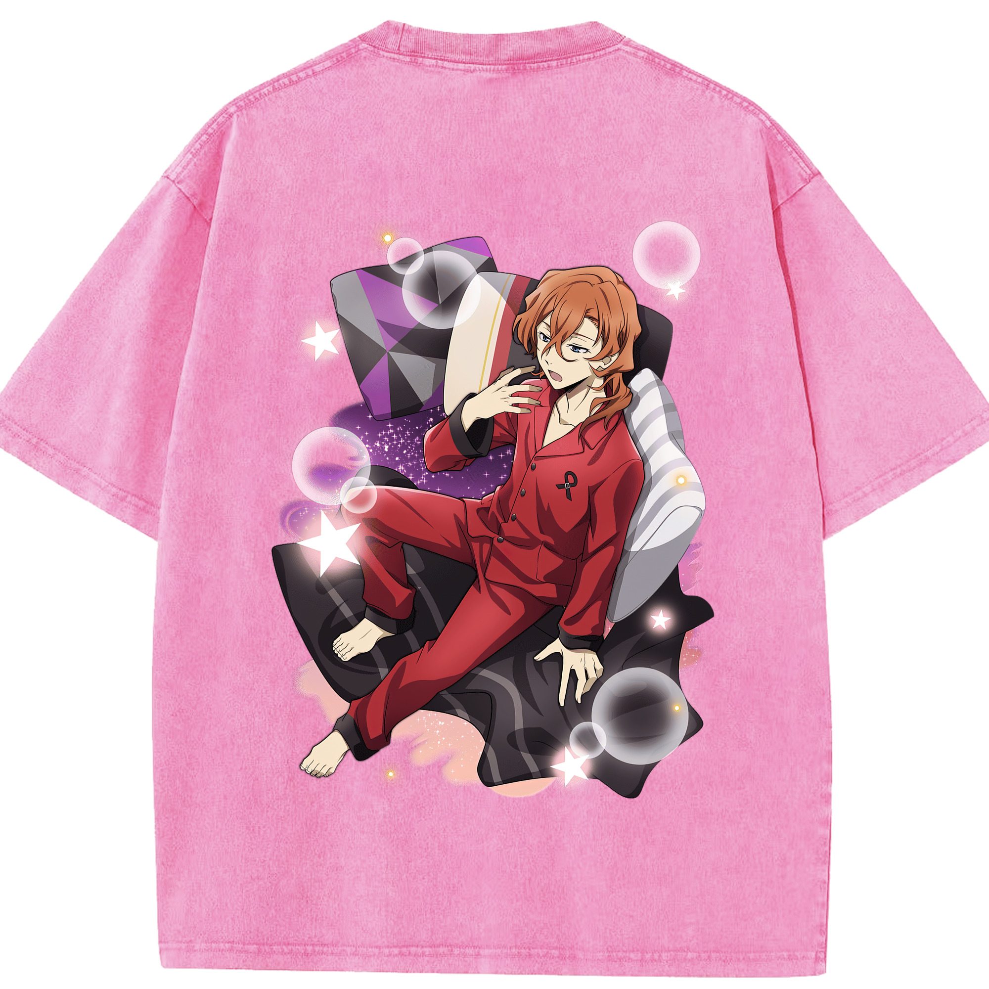 （画像用） 文豪ストレイドッグス Bungo Stray Dogs 綿100% ヴィンテージ風 半袖Tシャツ（背面プリント）